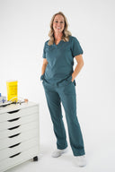 Rosa Scalloped Scrub Top - Lubdub Apparel