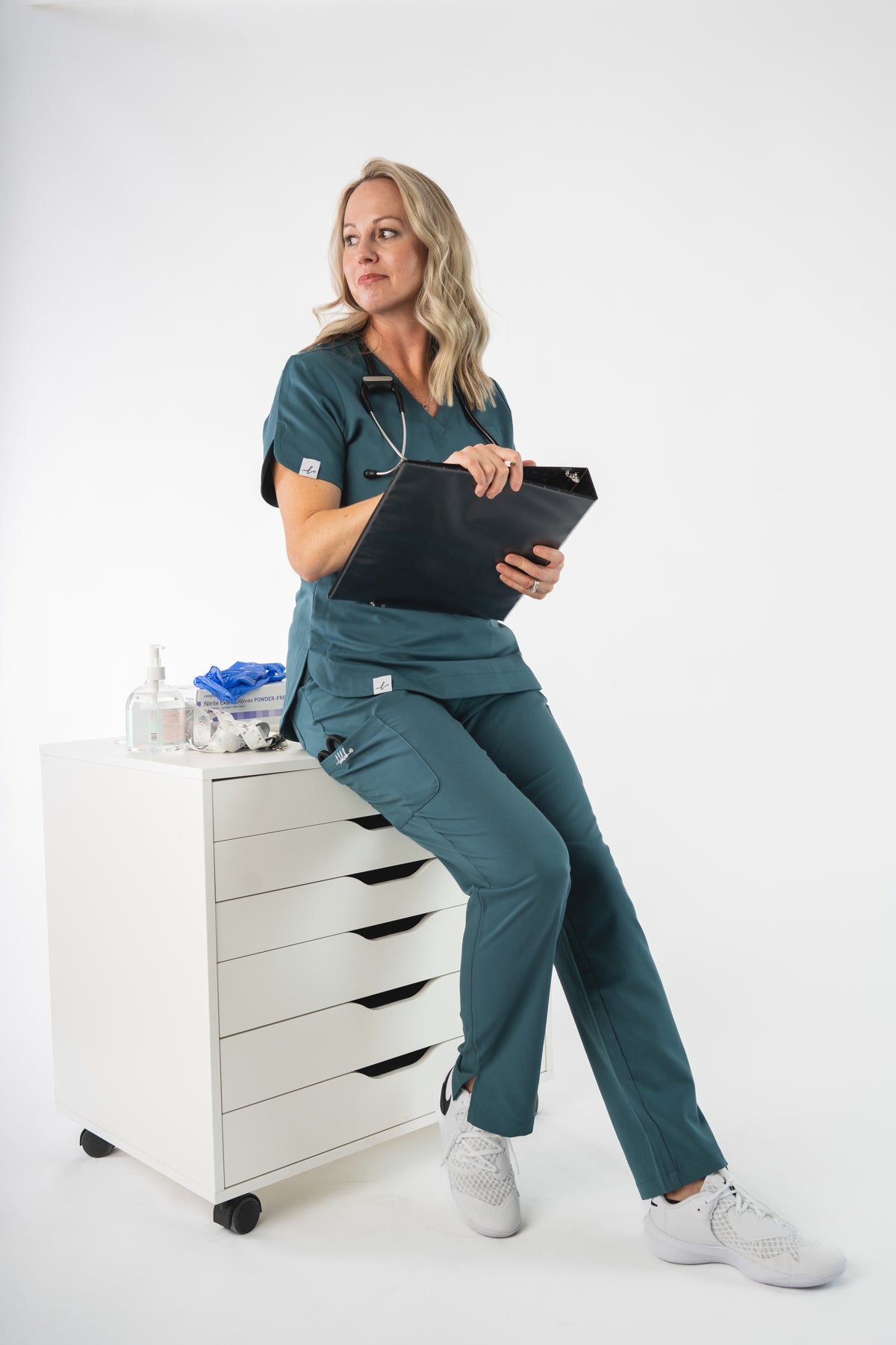 Rosa Scalloped Scrub Top - Lubdub Apparel