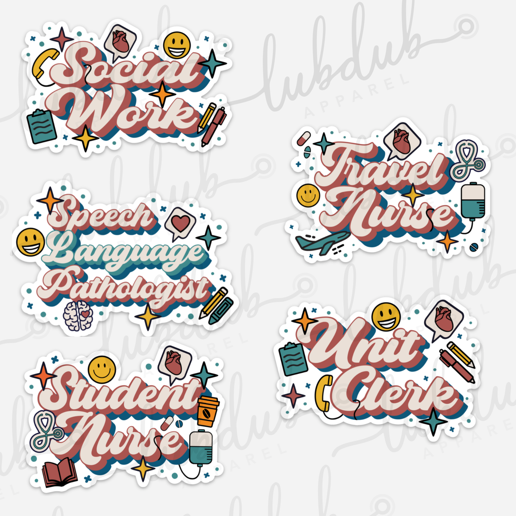 Designation Retro Vinyl Sticker - Lubdub Apparel