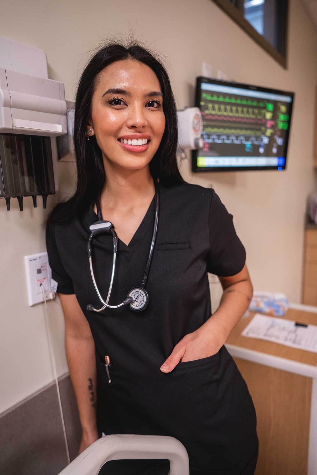 Rosa Scalloped Scrub Top - Lubdub Apparel