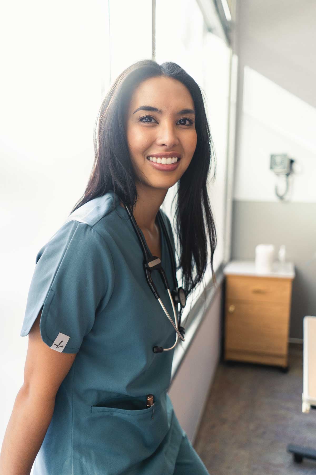 Rosa Scalloped Scrub Top - Lubdub Apparel